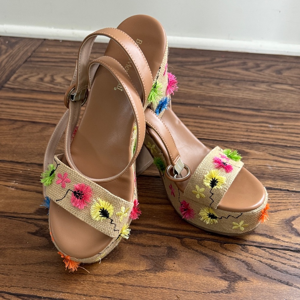 Colorful Embroidered Sandals